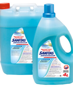 Sanitas Υγρό Μαλακτικό Ρούχων μπλε με άρωμα κοκτέιλ φρεσκάδας 4lt