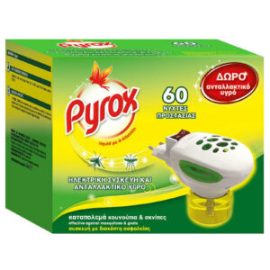 Υγρό για κουνούπια με συσκευή 2 σε 1 PYROX