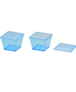 Πλαστικό σκεύος ζαχαροπλαστείου τετράγωνο 70ml