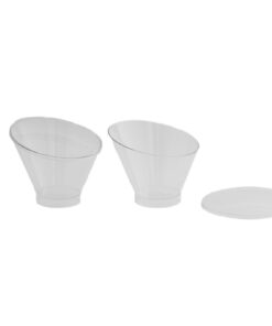 Πλαστικό σκεύος ζαχαροπλαστείου ασύμμετρο 130ml